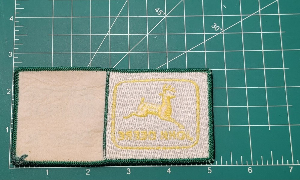 vintage John Deere, Karbowski, Implement, Crump, Michigan Badge Patch ORIGINAL