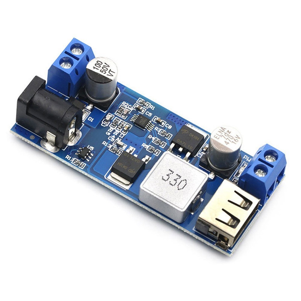 Compact and Reliable 24V 12V to 5V 5A Step Down Power Supply USB Module