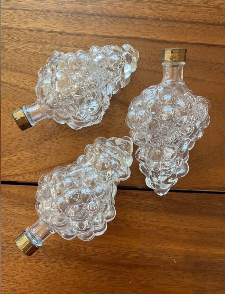 Vintage Glass Grape Bottles