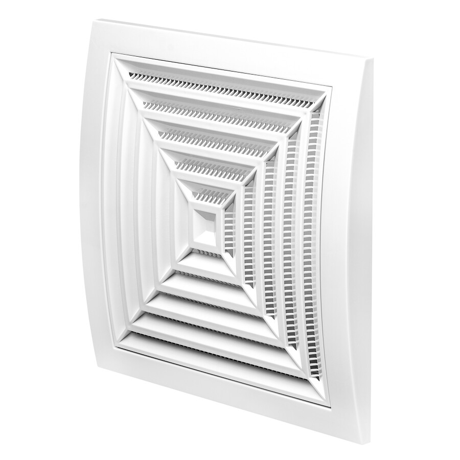 White Aerator Grille 190mm x With Frame Mount Ceiling Flat Duct Cover