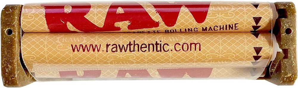 Authentic Raw Rolling Paper 11/4 Size Bundle, Roller+Papers+Tip+Tin