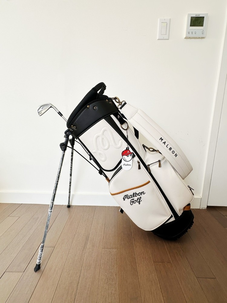 Malbon Basic Performance Golf Stand Bag WHITE CREAM 2024/25 Collection