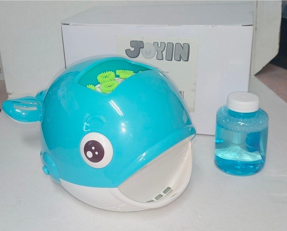 JOYIN Blue Whale Automatic Bubble Blower Machine Maker 3.5 oz Solution Included