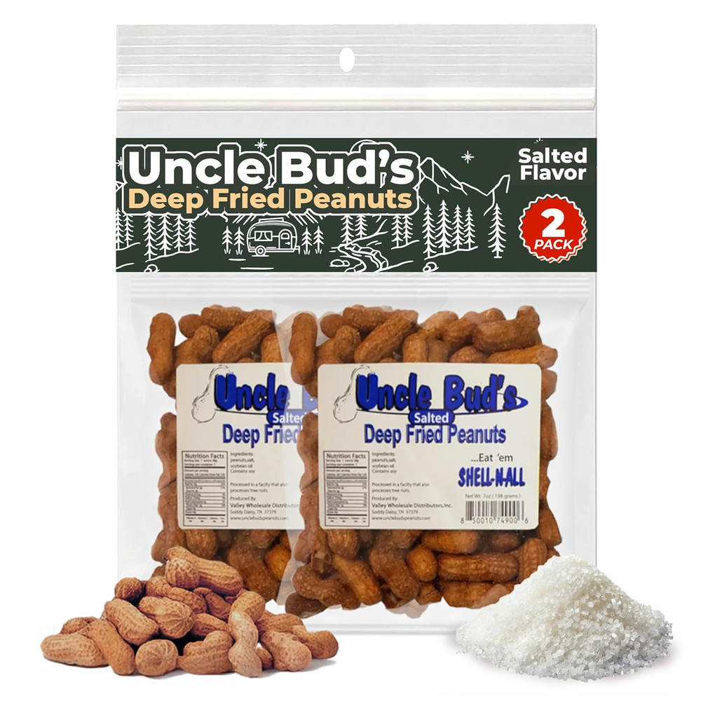 Deep Fried Salted Peanuts in the Shell (2-Pack) | Premium Peanuts Salted with Hi