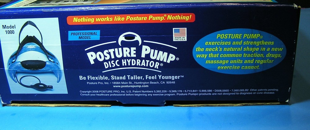Posture Pump Professional Model 1000 Neck Exerciser Cervical Disc Hydrator