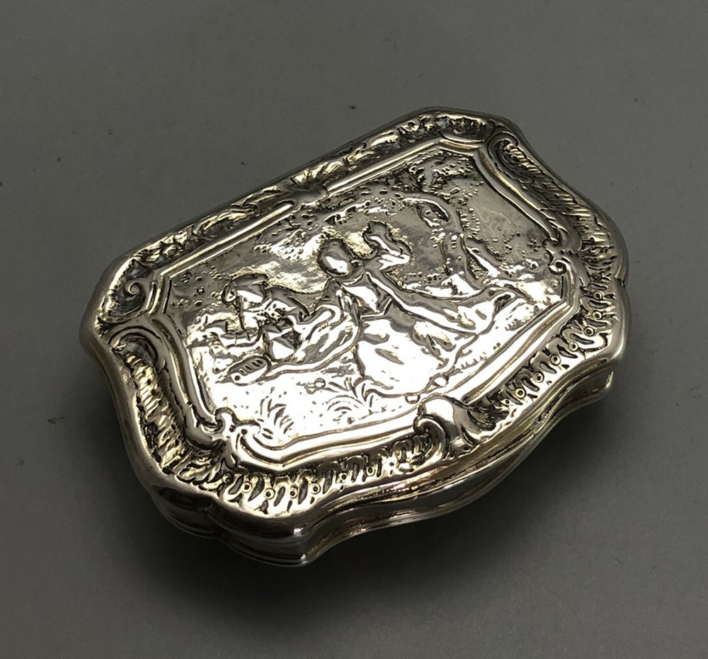 Antique Continental Silver Snuff Box ALZX