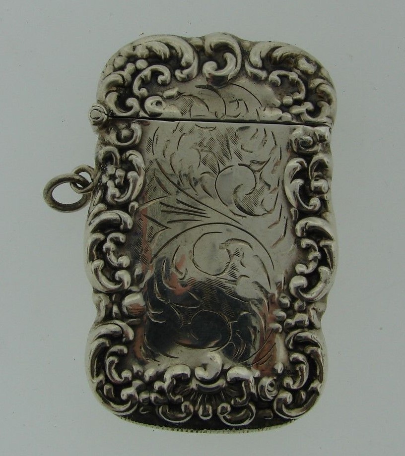 GORGEOUS Sterling Silver Match Case Circa 1900s