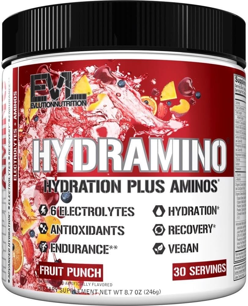 EVL Evlution Nutrition HYDRAMINO Complete Hydration Multiplier - 6 Electrolytes