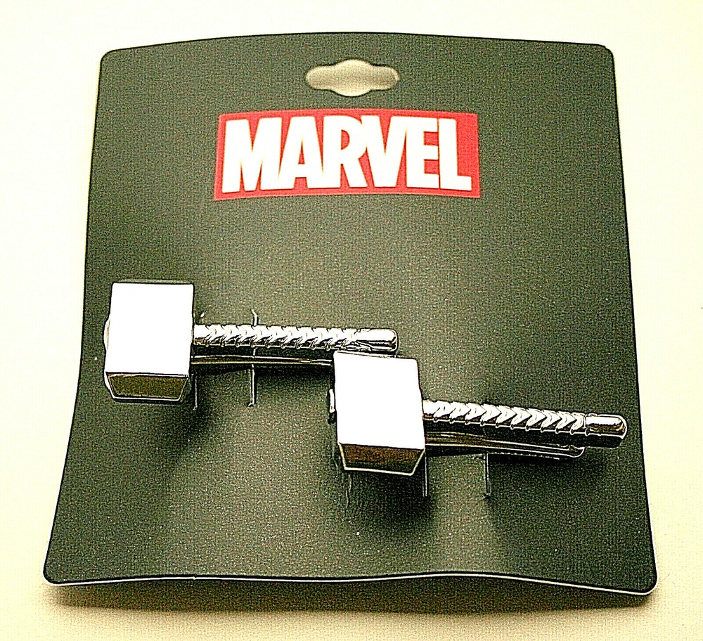 Marvel Comics Mighty Thor Hammer Hair Clip Set New MIP