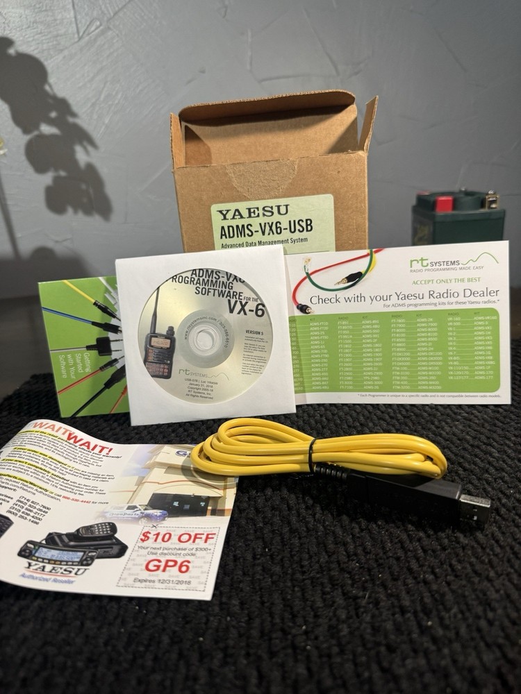 YAESU ADMS-VX6-USB SOFTWARE & CABLE FOR VX-6/USB