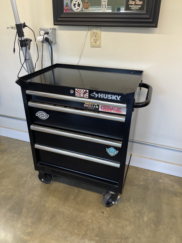 Husky Portable Rolling Tool Box On Wheels Cart 22 In.