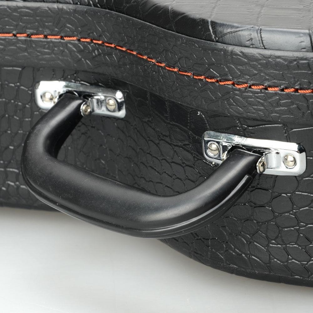 Glarry 26" Deluxe Protable Tenor Ukulele Hard Case Leather Hard-shell