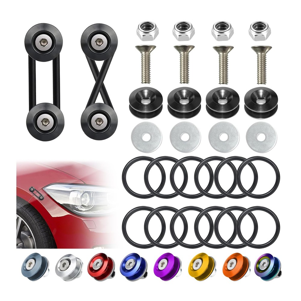BFXM Universal Bumper Clips, Front Rear Quick Release Kit, 2set, Black