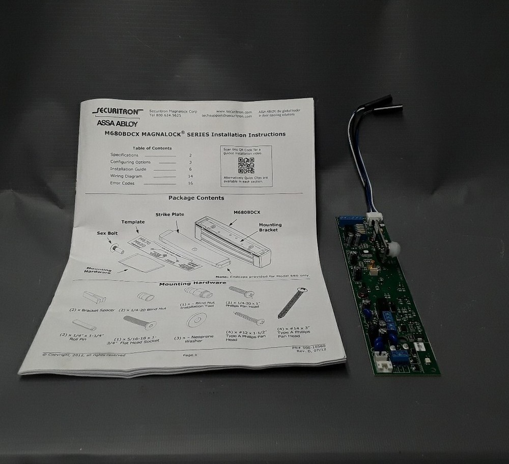 Securitron M680BDCX Magnalock Control Board
