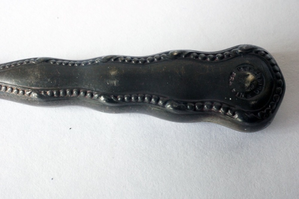 Vintage Sterling Silver Handle Shoe Button Hook 3 3/4" Long