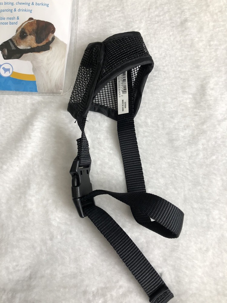 Pet GRREAT CHOICE Adjustable Dog Mesh Muzzle Temporary Muzzle Restraint Small