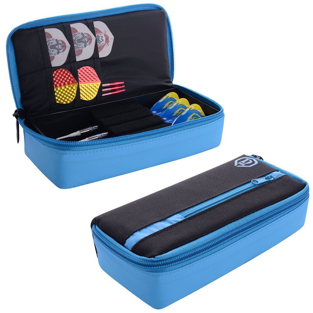 ONE80 MINI D DART CASE BLACK & BLUE..HOLDS DARTS LOADED
