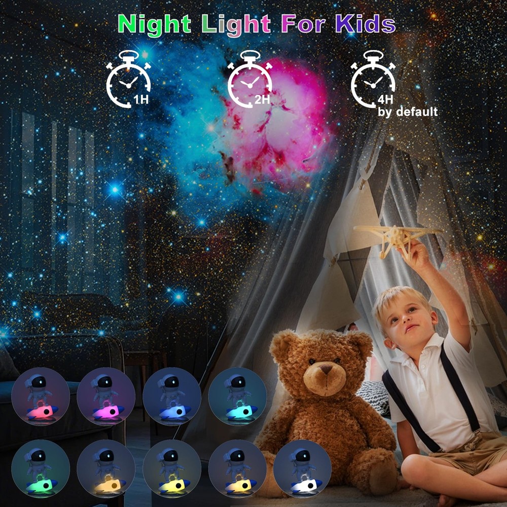Astronaut Galaxy Projector for Bedroom, HD Galaxy Light Projector with Timer ...