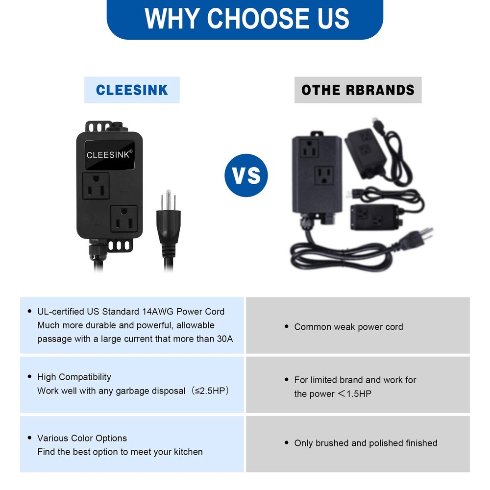 Garbage Disposal Air Switch Kit Sink Top Power Button Control