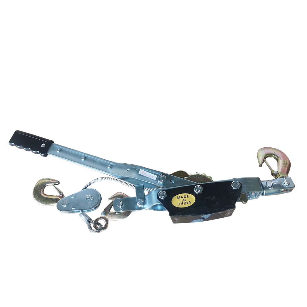 New 4T Hand Puller Cable Winch Puller Pulling Hand Rachet Dual Gear 3 Hooks