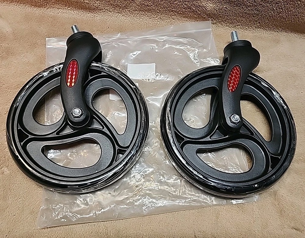 2 Pack 8" Wheelchair Front Wheels Replacement with Front Fork Drive Front...