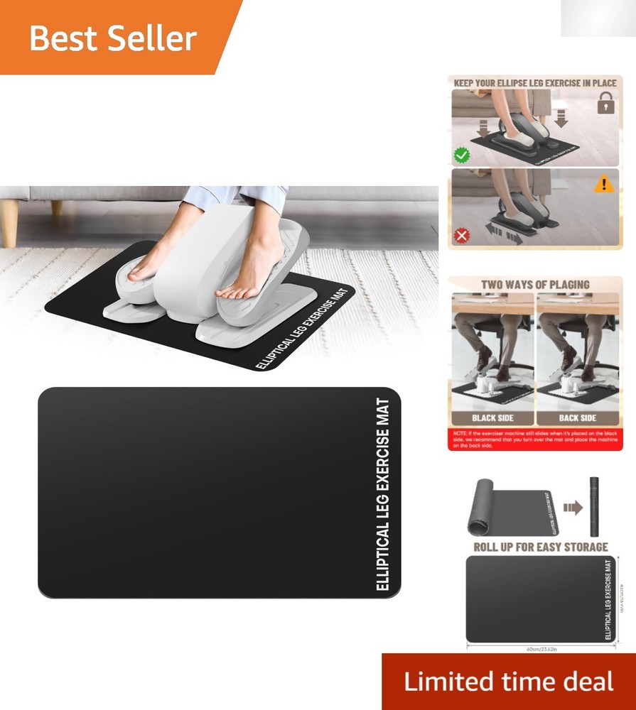 Compact Non-Slip Exercise Mat for Peloton Bikes - 17" x 23" Durable Design