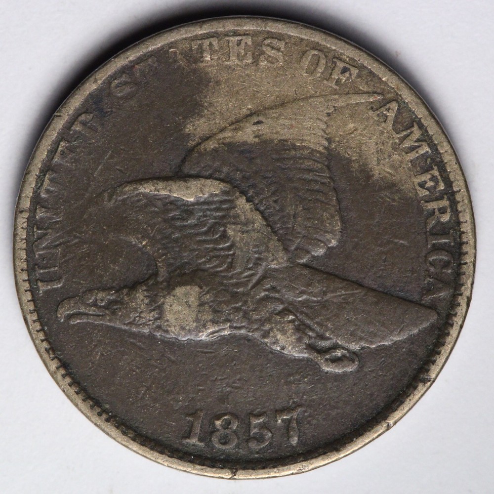 1857 F.E. Flying Eagle Cent Penny CHOICE VF E253 T