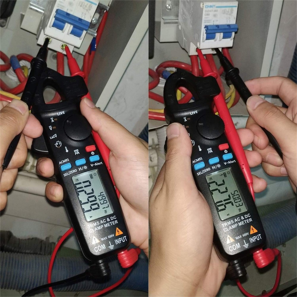 BSIDE ACM91 Digital Clamp Meter 1mA AC/DC Current True RMS Auto-Ranging 6000 ...