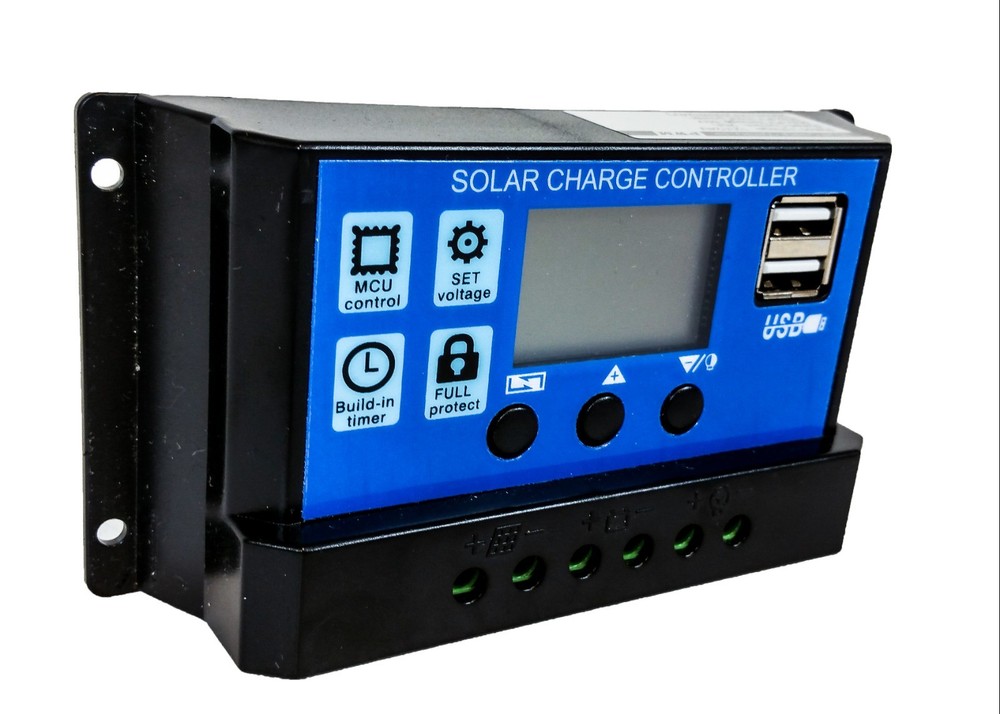 20A Solar PV Panel Controller Battery Charge Regulator LCD USB Port 12v 24v