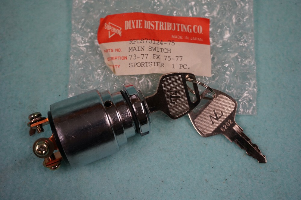 NEW 1973-77 Harley 3 Position Ignition Key Switch, FX XL
