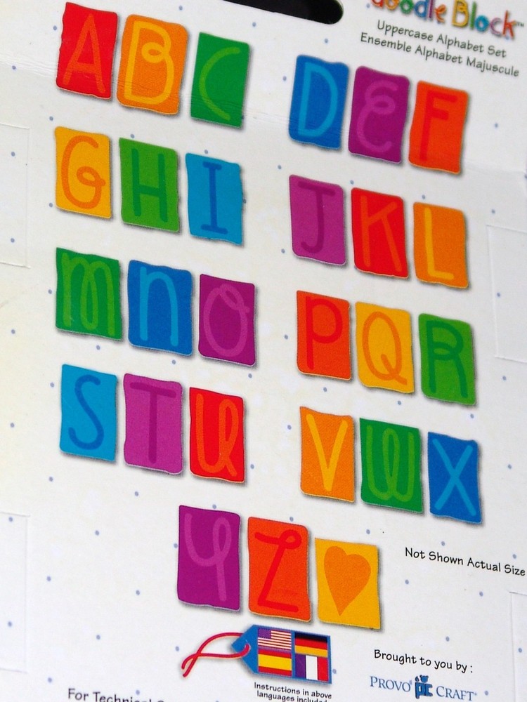 2 NEW Sizzix Alphabars Alphabet Die Sets: DOODLE BLOCK, Upper and Lower Case