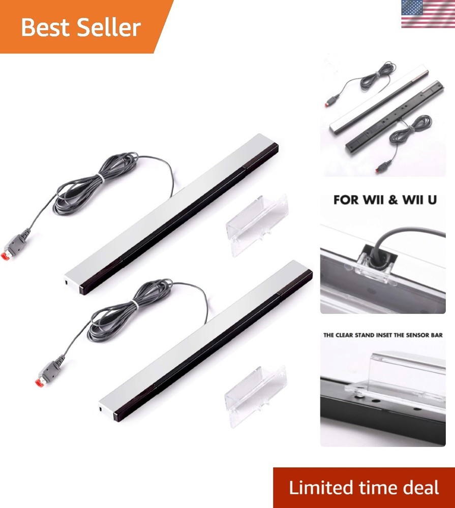 High-Performance Replacement Sensor Bars for Wii/WiiU - Easy Setup & 7.2ft Cable