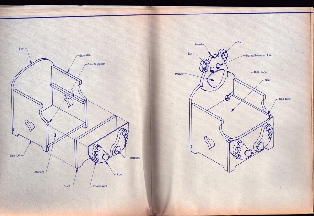 Craft Patterns 736-M Teddy Bear Clothes Chair Woodworking Full Sized Pattern