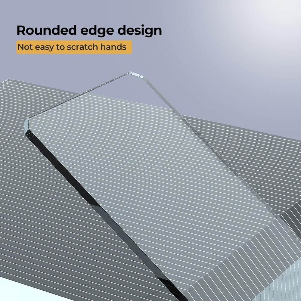 Rounded Edge Microscope Slides Kit, 50 Pcs Pre-Cleaned Blank Microscope Slide...