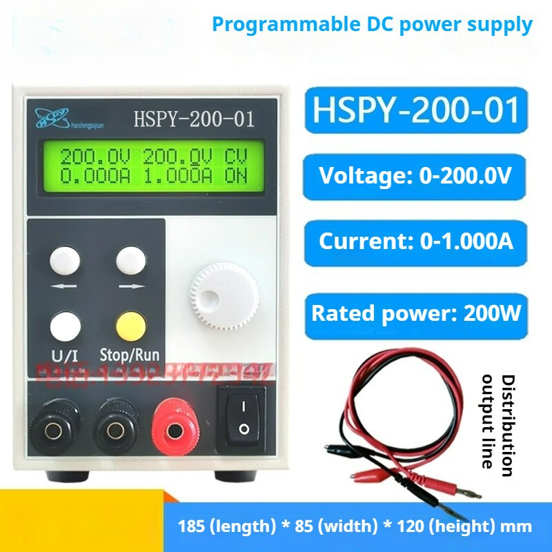 Adjustable High Voltage Programmable DC Power Supply 200V Programmable