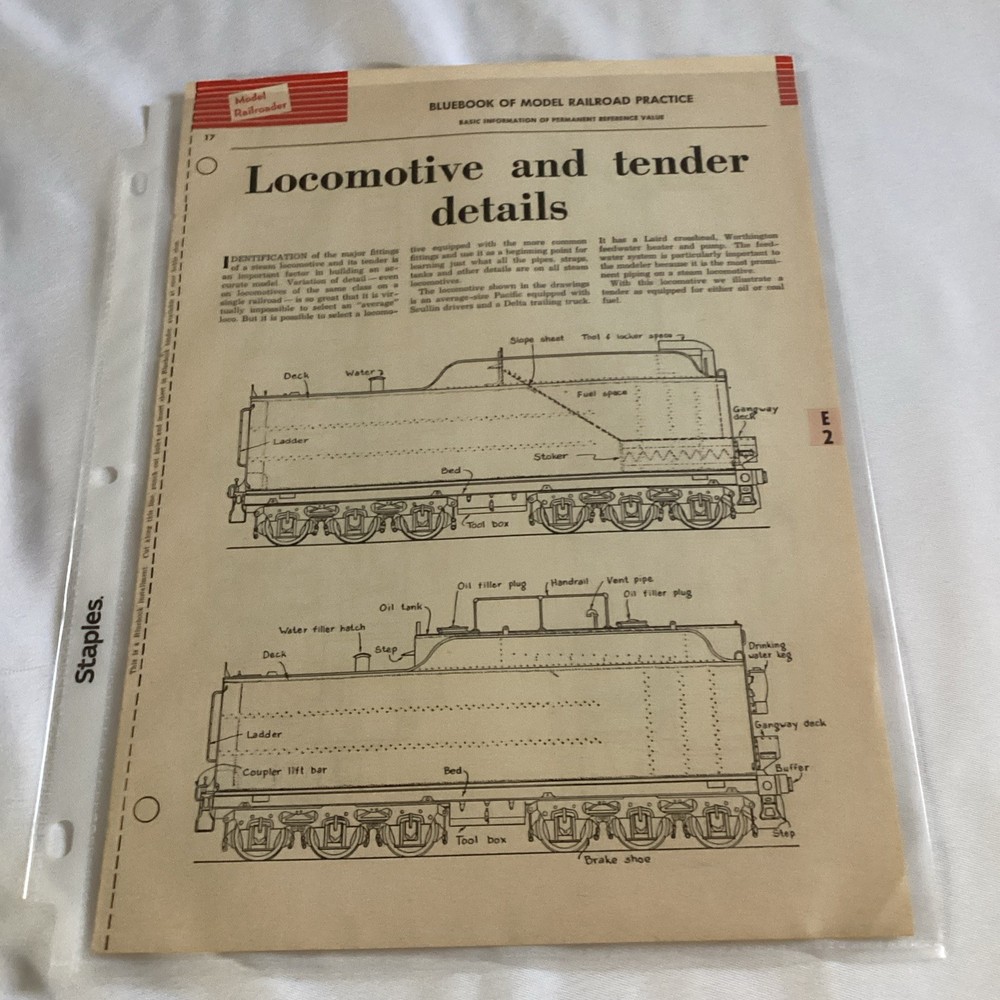 Bluebook of Model Railroad Practice Model Railroader Reference Sheets Vintage
