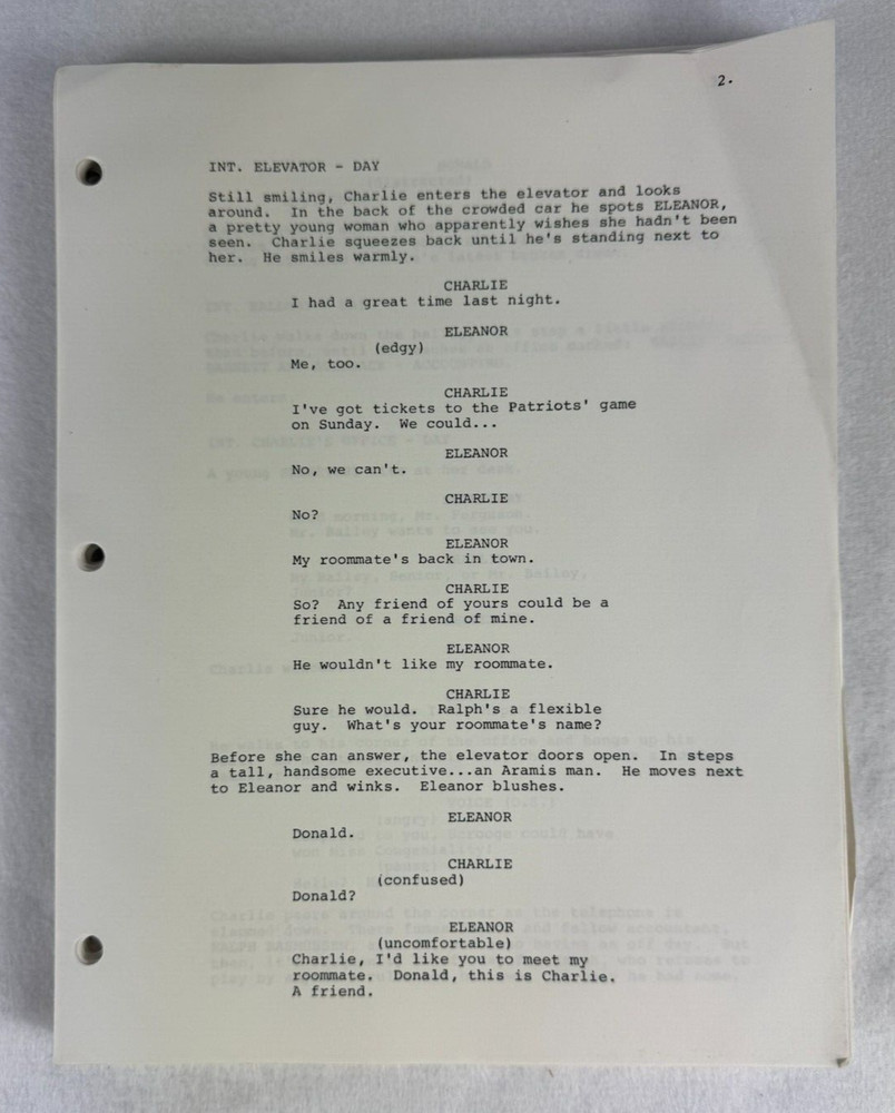 Original Screenplay Pages "Discount" - Typed Script with Handwritten Notes RARE