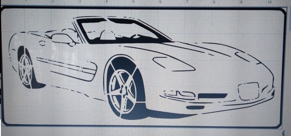 CORVETTE Stencil Template Airbrush Paint # 5