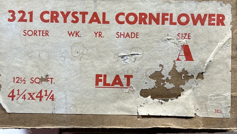 4 pcs American Olean Crystal Cornflower 321 square Ceramic Tile 4-1/4"