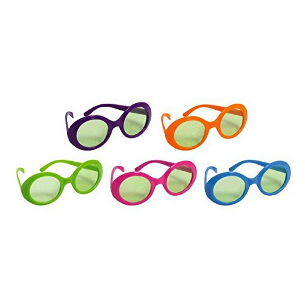 70's Party Multi-Colored Frame Glasses Accessory (10 Pack)