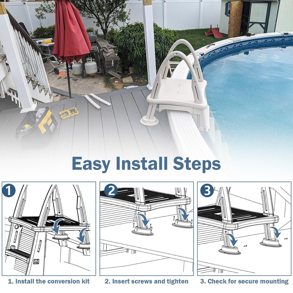 CK7200 Deck Mount Conversion Kit Replacement for 7200 Roll-Guard Above Ground...
