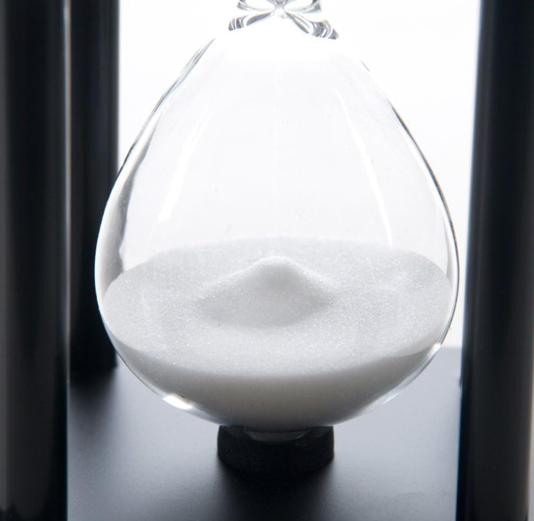60 Minutes Hourglass, Wood Sand Timer White