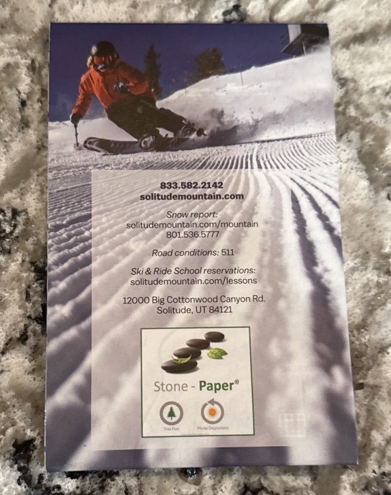 Solitude Mountain Resort Trail Map Utah New