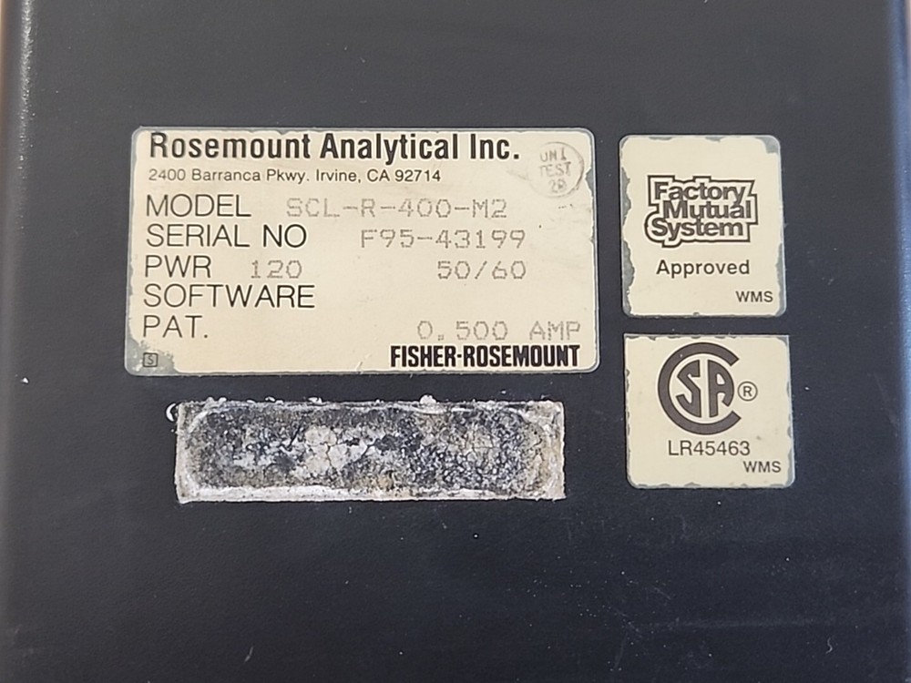 *PREOWNED* Rosemount Analytical SCL-R-400-M2 Solu Comp Analyzer 120V + Warranty!