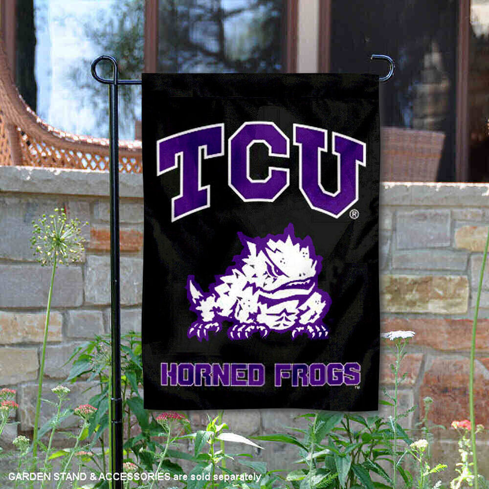 TCU Black Garden Flag Yard Banner