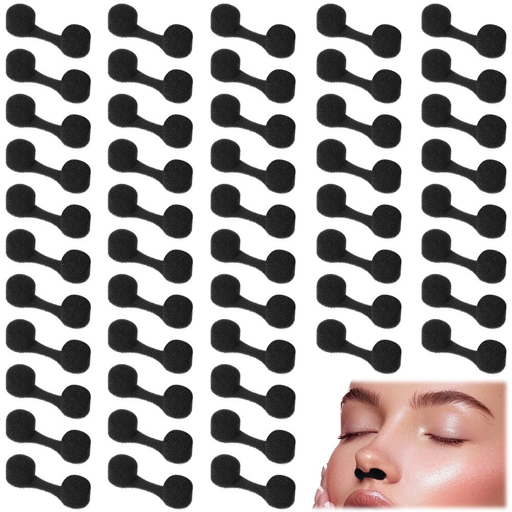ElevateTech 50Pcs Nose Plug Filter, Disposable Filter onesize, Black