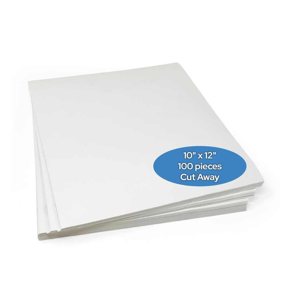 Cut Away Machine Embroidery Stabilizer Backing 10"x12" - 100 Precut Sheets - ...