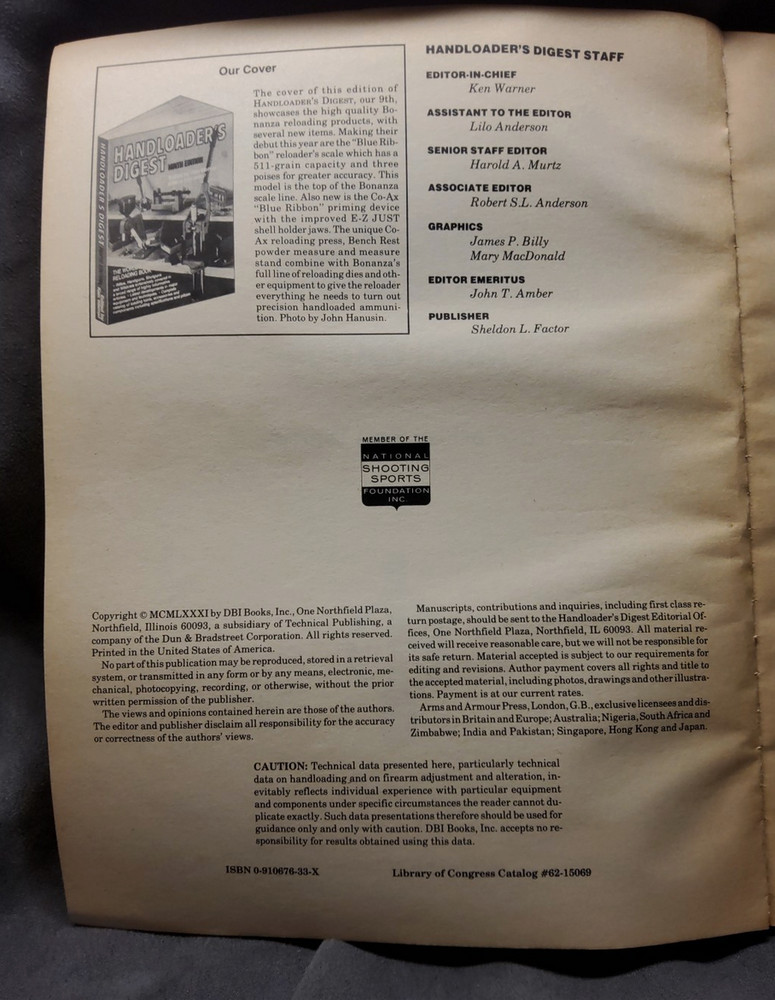 Handloader's Digest-Ninth Edition