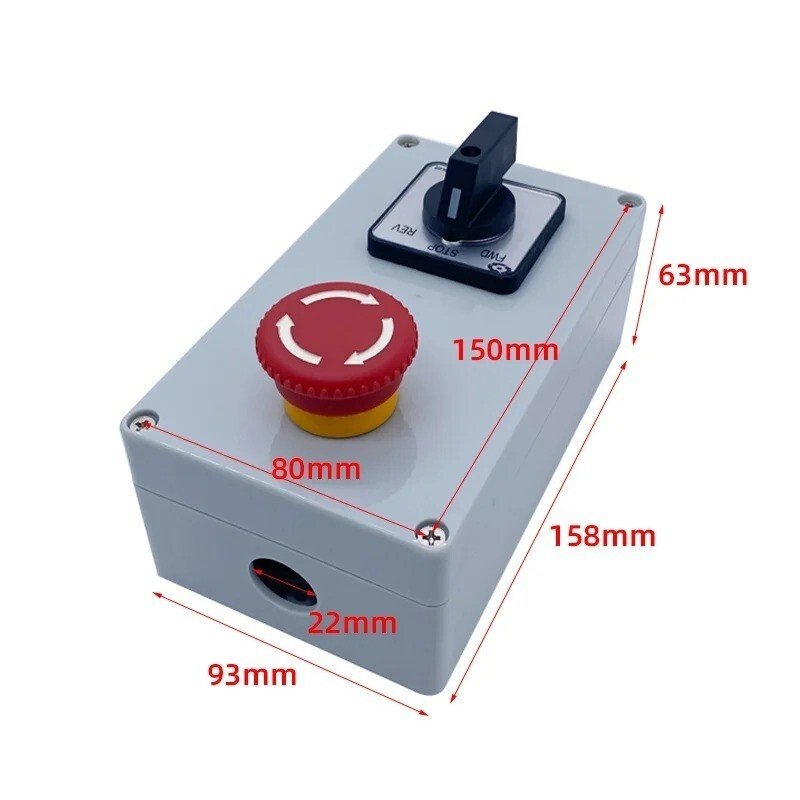 20A Cam Switch Forward Reverse Three-phase Emergency Stop Push Button Lathe 10A
