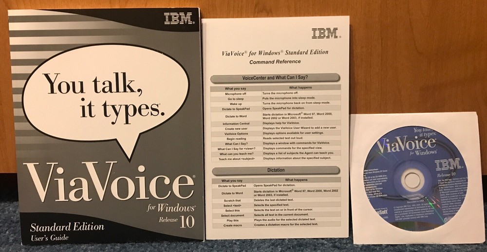 IBM ViaVoice for Windows Standard Edition Release 10 CD-ROM NEW